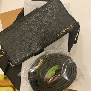 Bandolier Leather Crossbody in Black iPhone 11 Pro Max